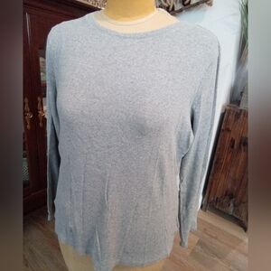 Time and Tru Plus Size XXL Light Gray Long Sleeve Top